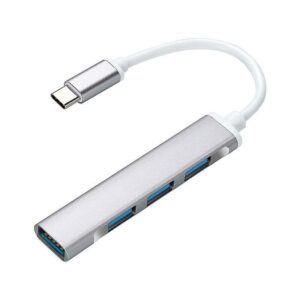 Hub USB 3.0 de 4 Portas Tipo-C – Adaptador OTG Multi USB de Alta Velocidade