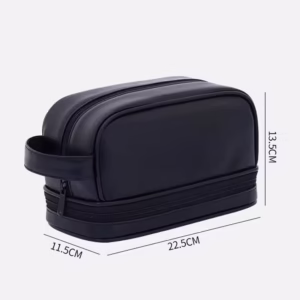 Selas Loja Online de Produtos Diversos 157 Bolsa de Higiene Pessoal Masculina de Luxo – Necessaire Dupla Camada em Couro PU Impermeável (Grande Capacidade)