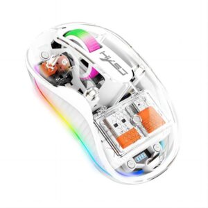 Selas Loja Online de Produtos Diversos 157 Mouse sem fio transparente HXSJ M333 com três modos (branco)