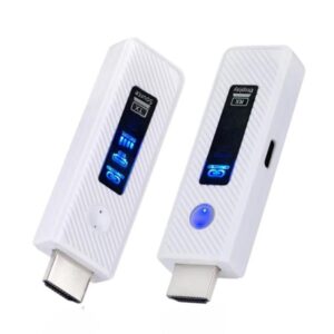 Selas Loja Online de Produtos Diversos 153 Transmissor HDMI Sem Fio 2 em 1 60m 1080p 60Hz – Espelhamento Wireless para PC e Laptop (Branco)