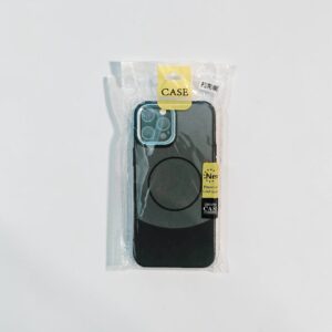 Capa Preta Magnética Compatível com MagSafe para iPhone 12 Pro Max