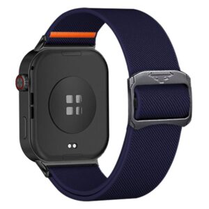 Selas Loja Online de Produtos Diversos 153 Pulseira Elástica de Nylon Azul Escuro com Fivela de Bolinha para Xiaomi Band 10 Pro Redmi Watch 6 e 5
