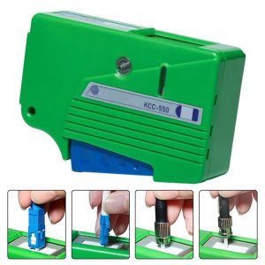 Caixa de Limpeza para Conectores de Fibra Óptica Komshine KCC-550