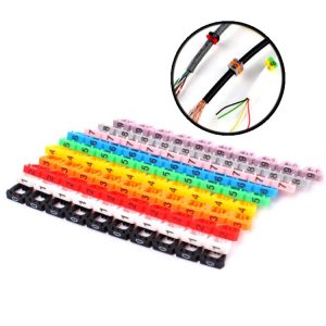 Kit 100 Etiquetas Coloridas para Cabos RJ45, RJ11 e RJ12